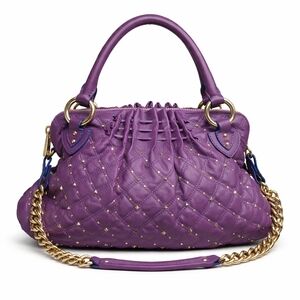 Marc Jacobs Stardust Cecilia Quilted Leather Studded Satchel
